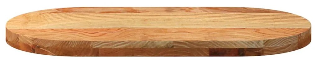 Tampo de mesa 80x40x4 cm carvalho maciça oval castanho-claro