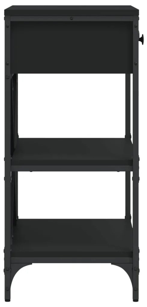 Mesa consola 75x34,5x75 cm derivados de madeira preto