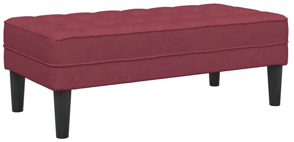 Banco vidaXL Vermelho Vinho 113x57x39 cm Tecido