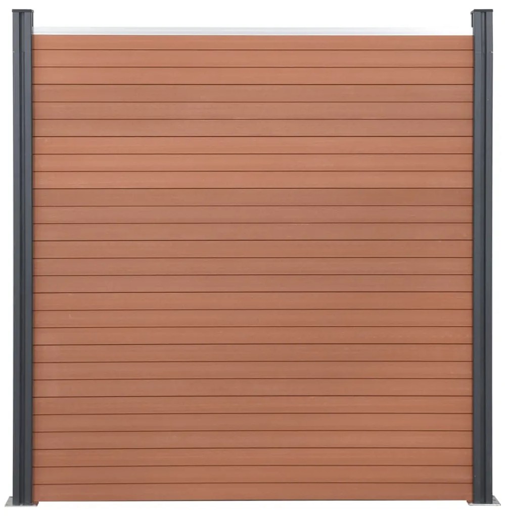 Conjunto de painéis de vedação 526x186 cm WPC castanho