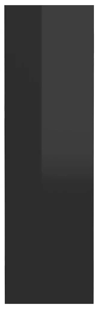 Sapateira de parede derivados de madeira preto brilhante
