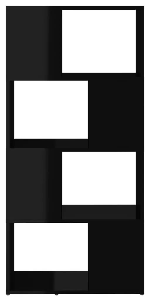Estante/divisória 60x24x124,5 cm preto brilhante