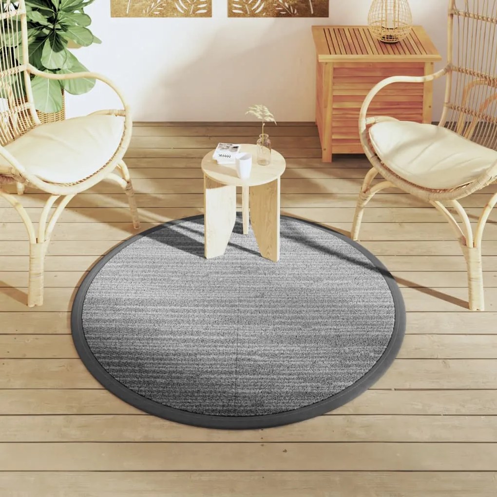 Tapete de exterior Ø120 cm ARAKIL PP cinzento