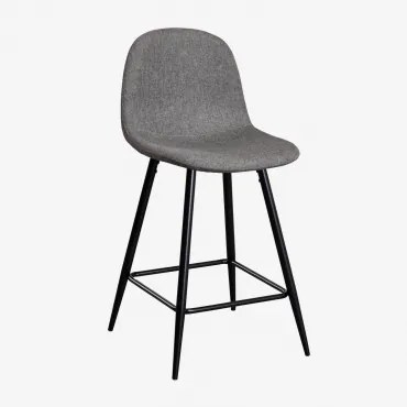 Pacote De 2 Bancos Altos Glamm Gris Antracita & ↑65 Cm & Preto - Sklum