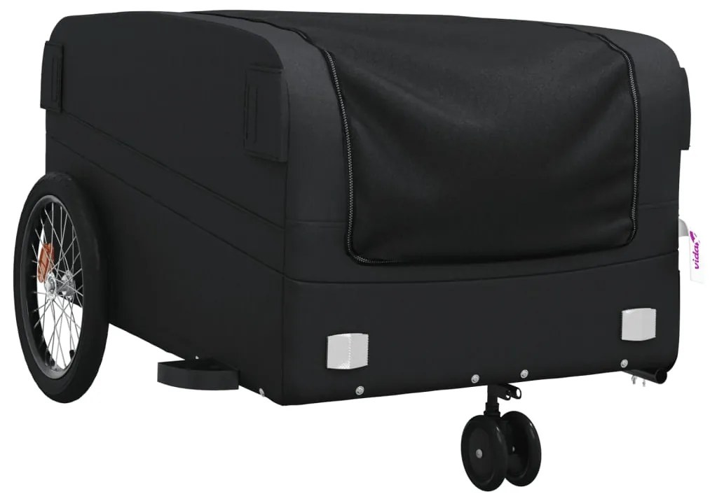 Reboque para bicicleta 45 kg ferro preto
