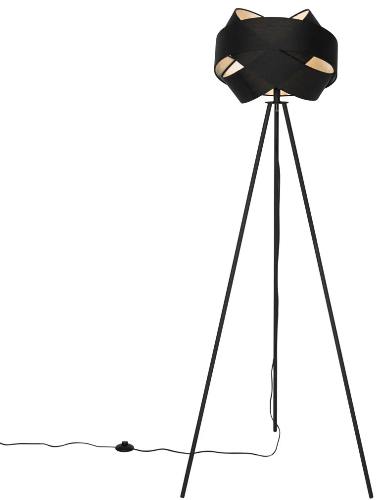 Candeeiro de pé moderno preto - Cloth