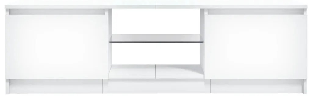 Móvel de TV com luzes LED 120x30x35,5 cm branco