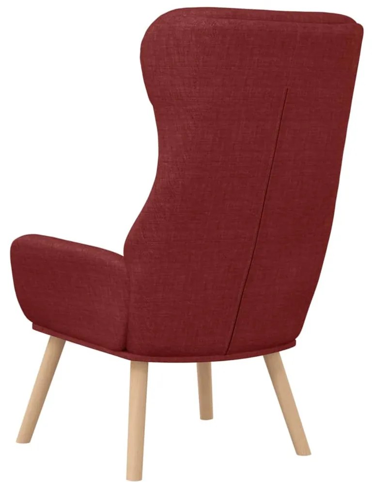 Poltrona Kai de Descanso em Tecido - Vermelho Tinto - Design Nórdico