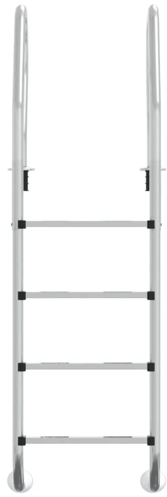 Escada de piscina 54x38x184,5 cm 304 aço inoxidável