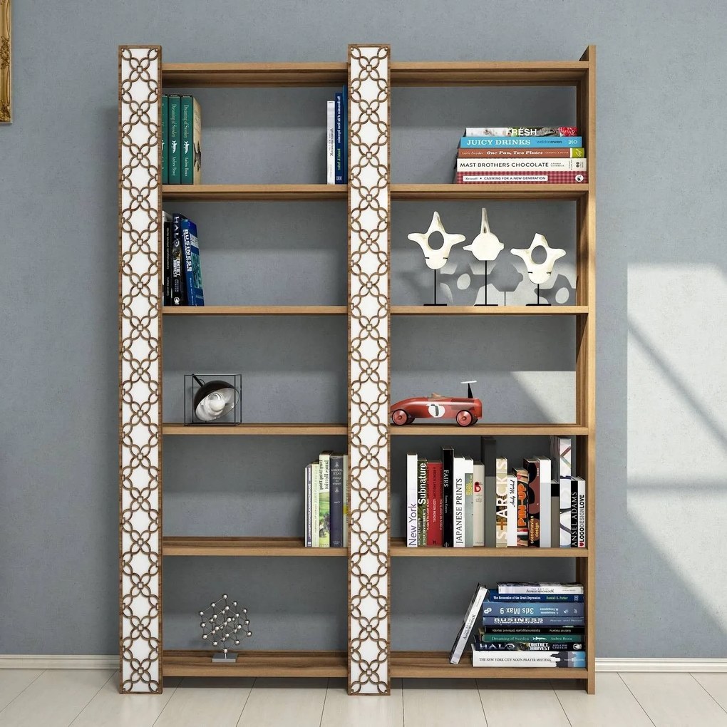 Estante City – Nogueira – 124,6 cm x 170 cm x 24,2 cm