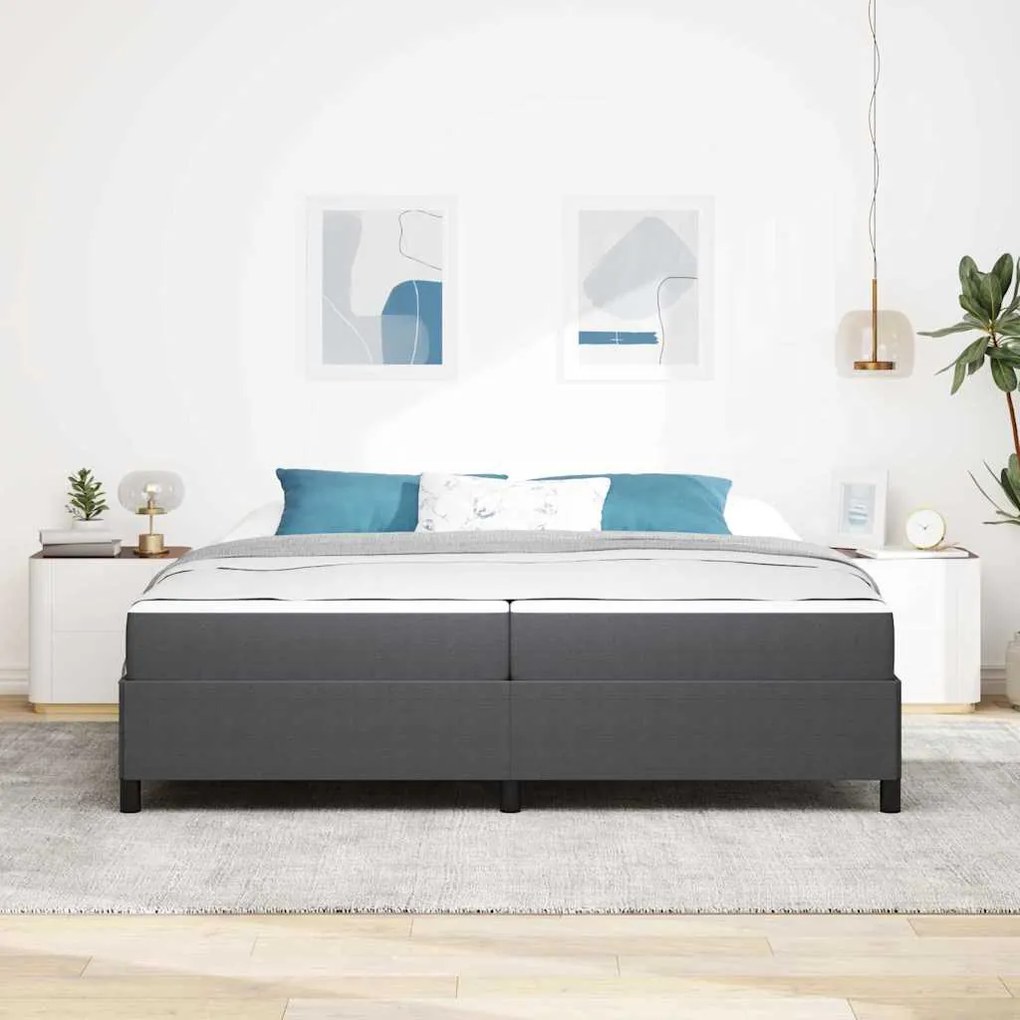 Estrutura da Cama Outros Cinzento escuro 100 x 200 cm