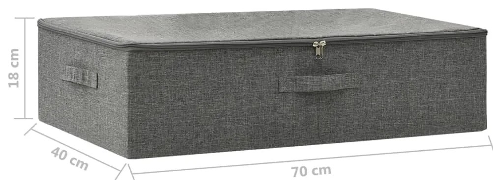 Caixa de arrumação tecido 70x40x18 cm antracite