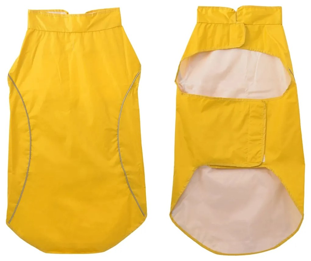 Capa de chuva para cães com tiras reflectoras amarelo 3XL