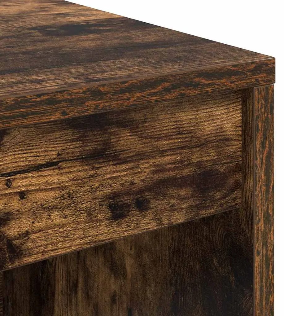 mesa com Armazenamento Carvalho Fumado Madeira Derivada