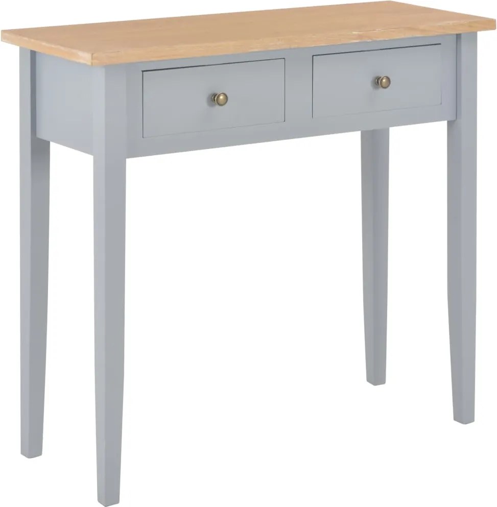 vidaXL Toucador/mesa consola 79x30x74 cm madeira cinzento