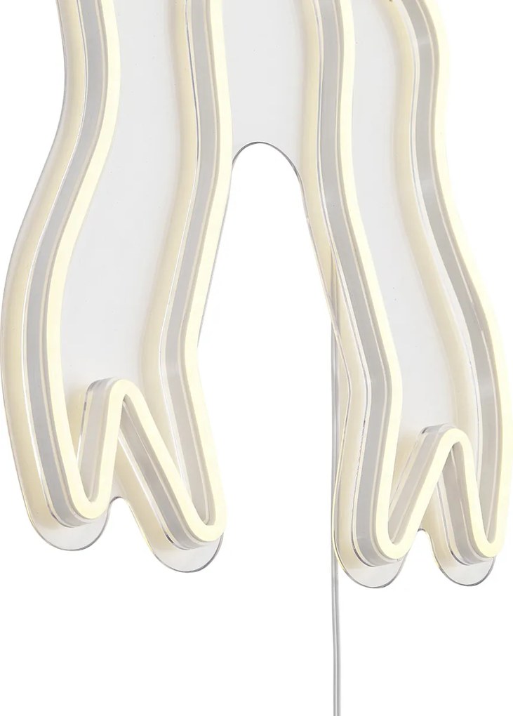 Candeeiro de parede néon branco quente Incl. LED - Bow