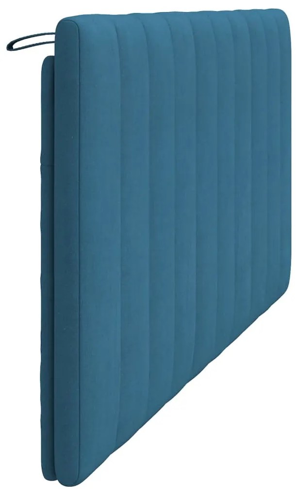 Almofadão de cabeceira 180 cm veludo azul
