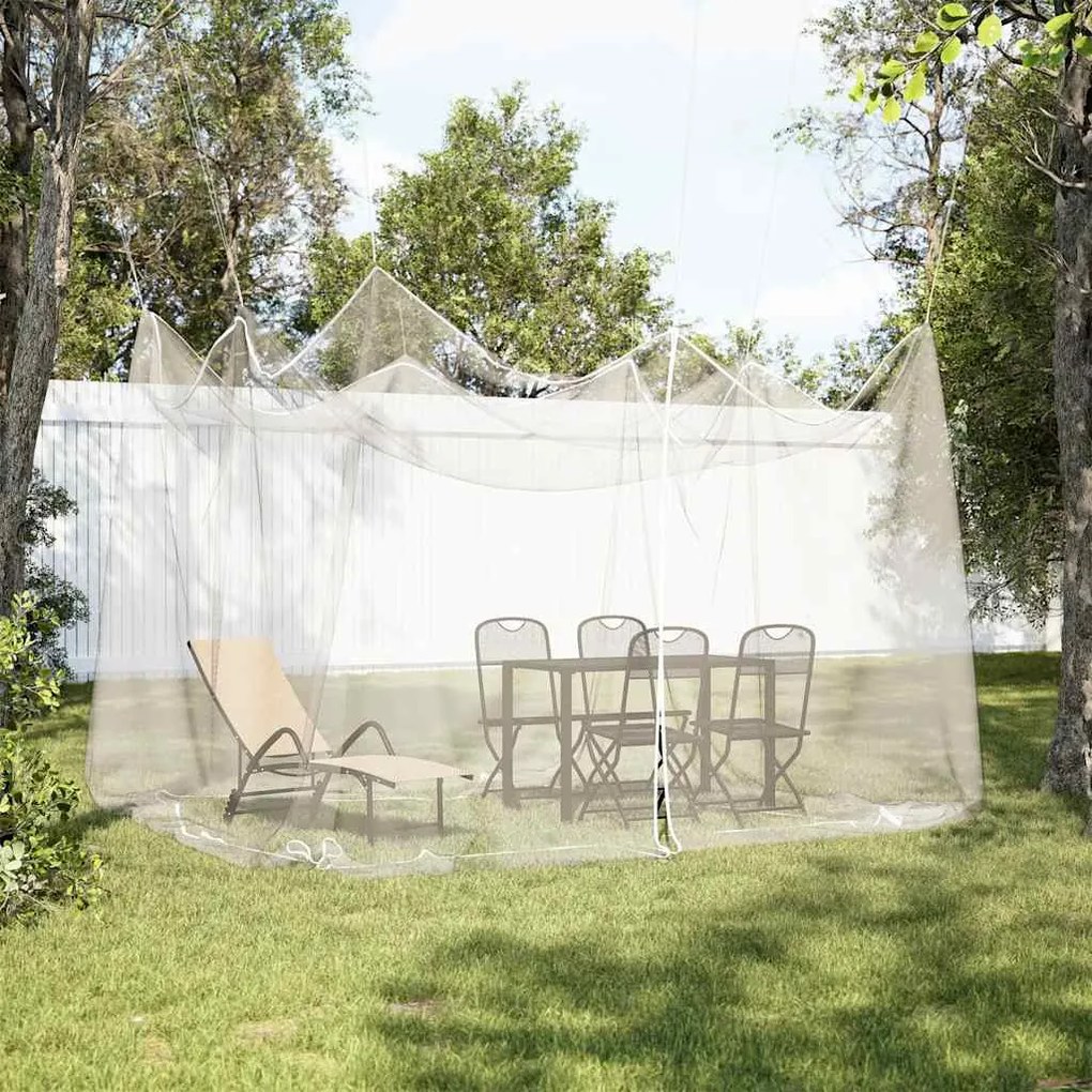 vidaXL mosquiteiro para exterior malha 220 branco 300x300x250 cm