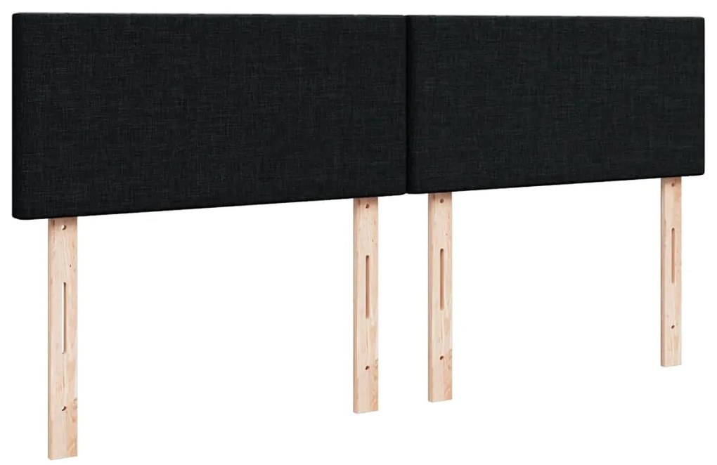 Cama com molas/colchão 180x200 cm tecido preto
