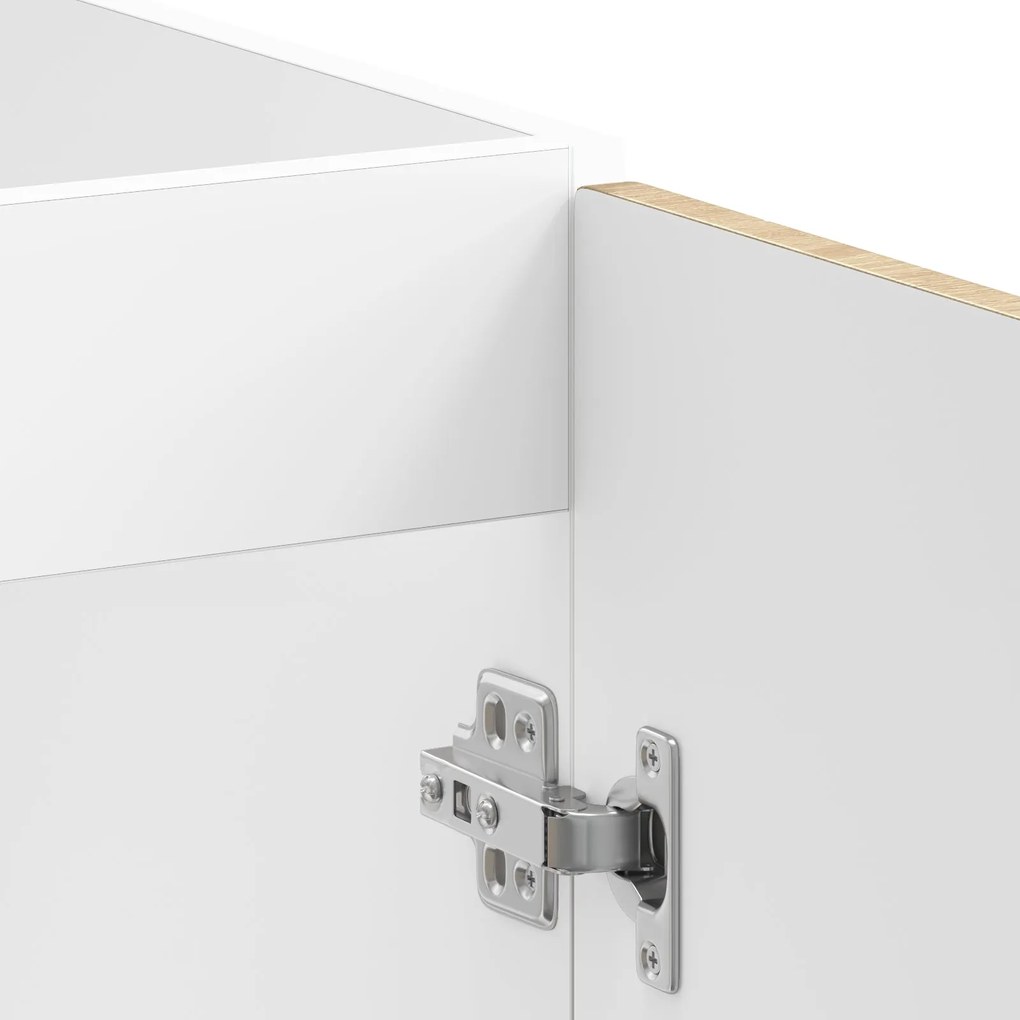 Armário de Cozinha vidaXL "Lucca" com Duas Pias em Carvalho Sonoma MDF