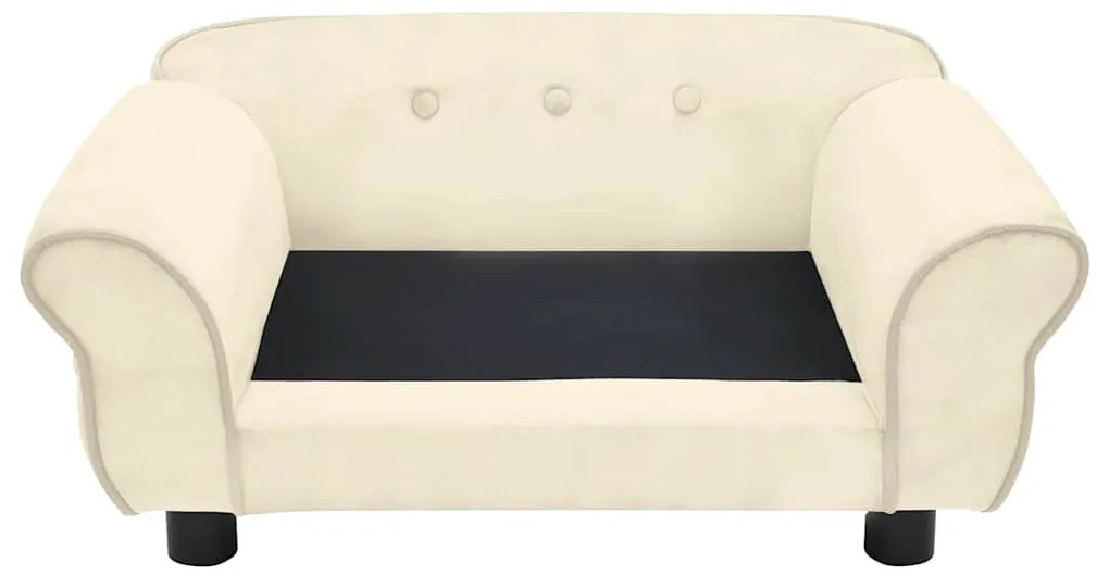 Sofá para cães 72x45x30 cm pelúcia cor creme