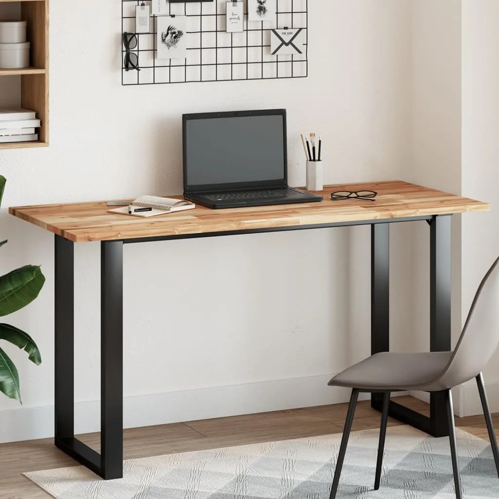 vidaXL Tampo de mesa retangular 140x60x2 cm madeira de acácia maciça