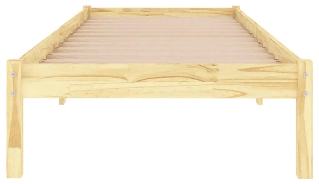 Estrutura de cama 90 x 200 cm madeira de pinho maciça