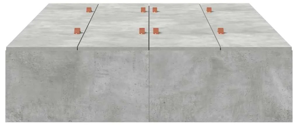 Cama com Armazenamento Cinza Concreto 120x200 cm