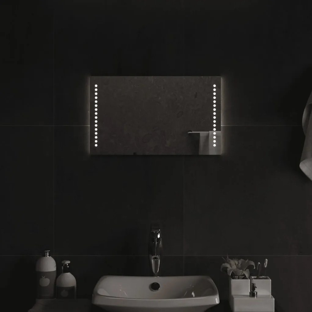 vidaXL Espelho de casa de banho com luzes LED 30x50 cm