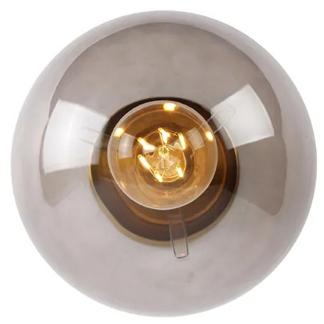 Luminária de teto Art Déco de latão com vidro fumê - Pallon Art Deco