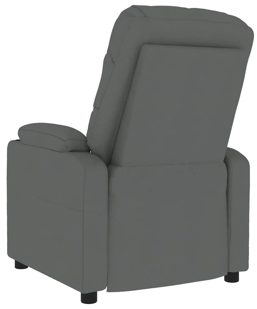 Poltrona de massagens tecido cinzento-escuro