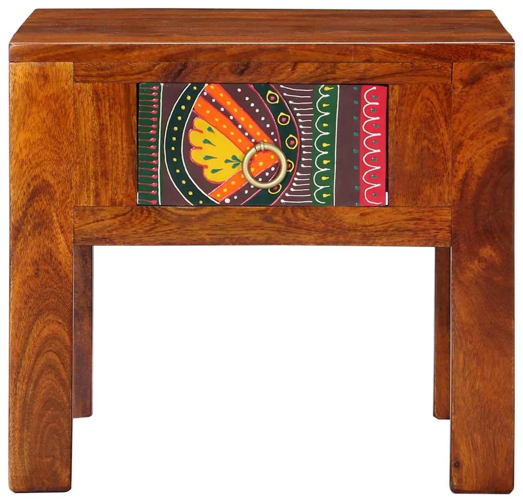 Mesa de cabeceira 2 pcs 40x40x36 cm madeira de acácia maciça