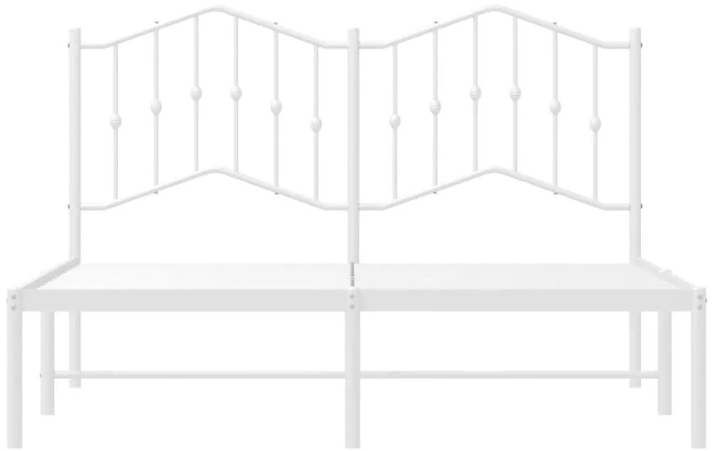 Estrutura de cama com cabeceira 140x200 cm metal branco