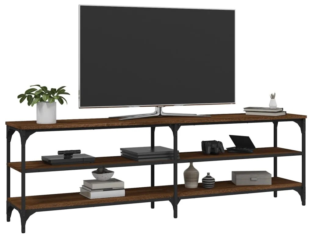 Móvel p/ TV 160x30x50 cm derivados de madeira carvalho castanho