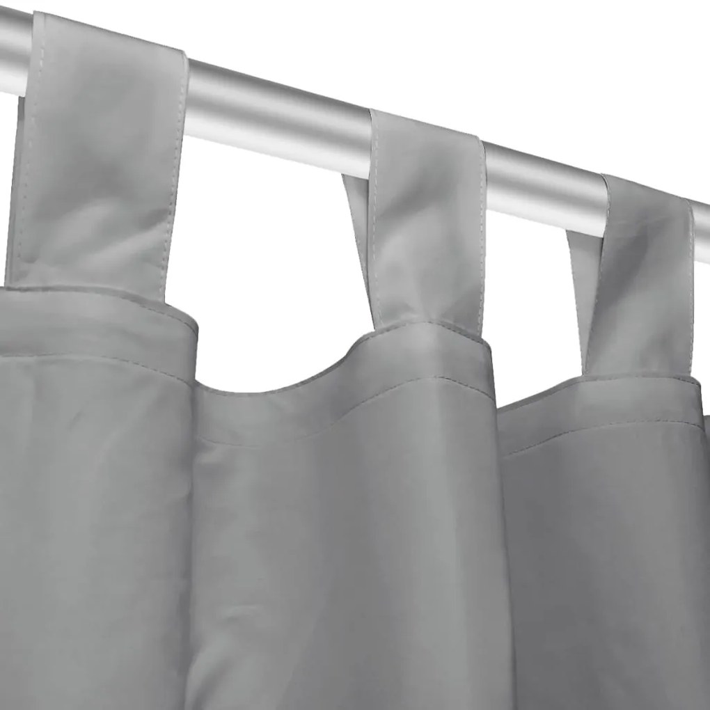 Cortinas de cetim com presilhas 2 pcs 140x175 cm cinzento