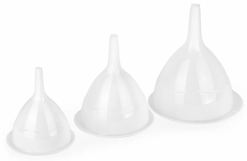 Funil Plástico Incolor 11/13/16cm Pack 3