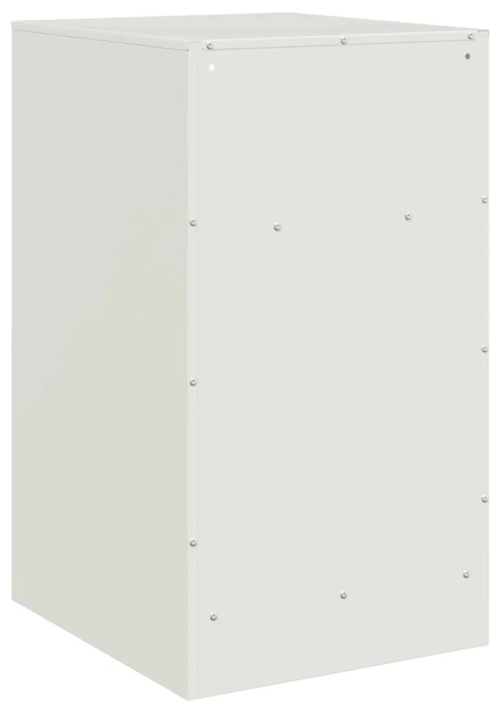 Mesa de cabeceira 34,5x39x62 cm aço branco