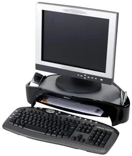 Suporte Fellowes para Monitor com Tabuleiro para Documentação Suporta Ate 18 kg - 480 X 330 X 105 mm