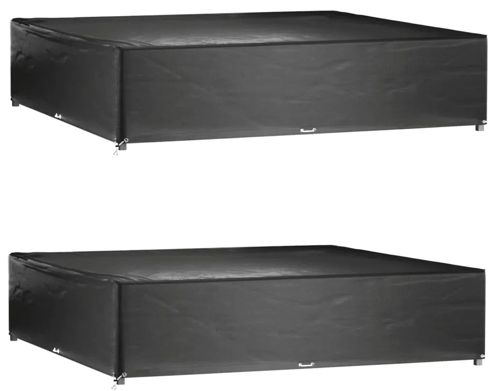 3155355 vidaXL Capas móveis de jardim 2 pcs 16 ilhós 240x240x55 cm retangular