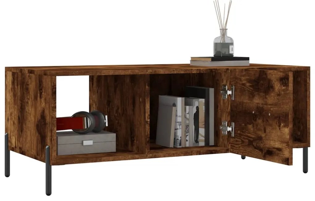 Mesa de centro 102x50x40 cm derivados madeira carvalho fumado