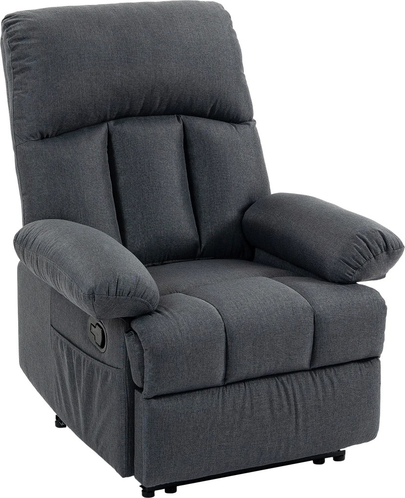 HOMCOM Poltrona de Massagem Relax Reclinável com 8 Pontos de Massagem e Função Calor 85x93x103 cm Cinzento | Aosom Portugal