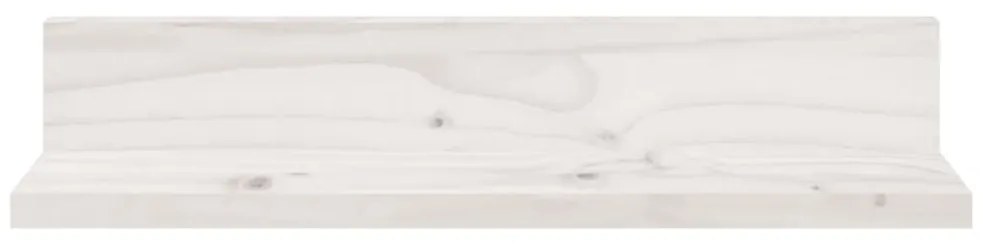 Prateleiras de parede 2 pcs 50x11x9 cm pinho maciço branco