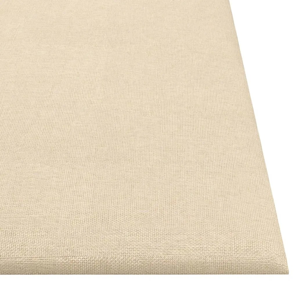 Painel de parede 12 pcs 30x30 cm tecido 1,08 m² cor creme