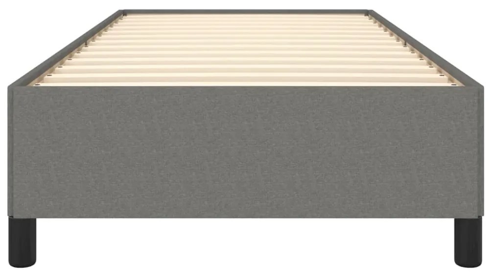 Estrutura de cama sem colchão 90x190 cm tecido cinzento-escuro