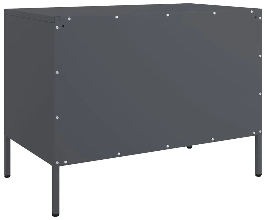 Móveis de TV 2 pcs 68x39x50,5 cm aço antracite