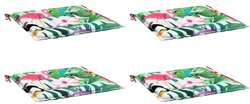 Almofadões p/ cadeira 4pcs 50x50x4cm tecido multicor