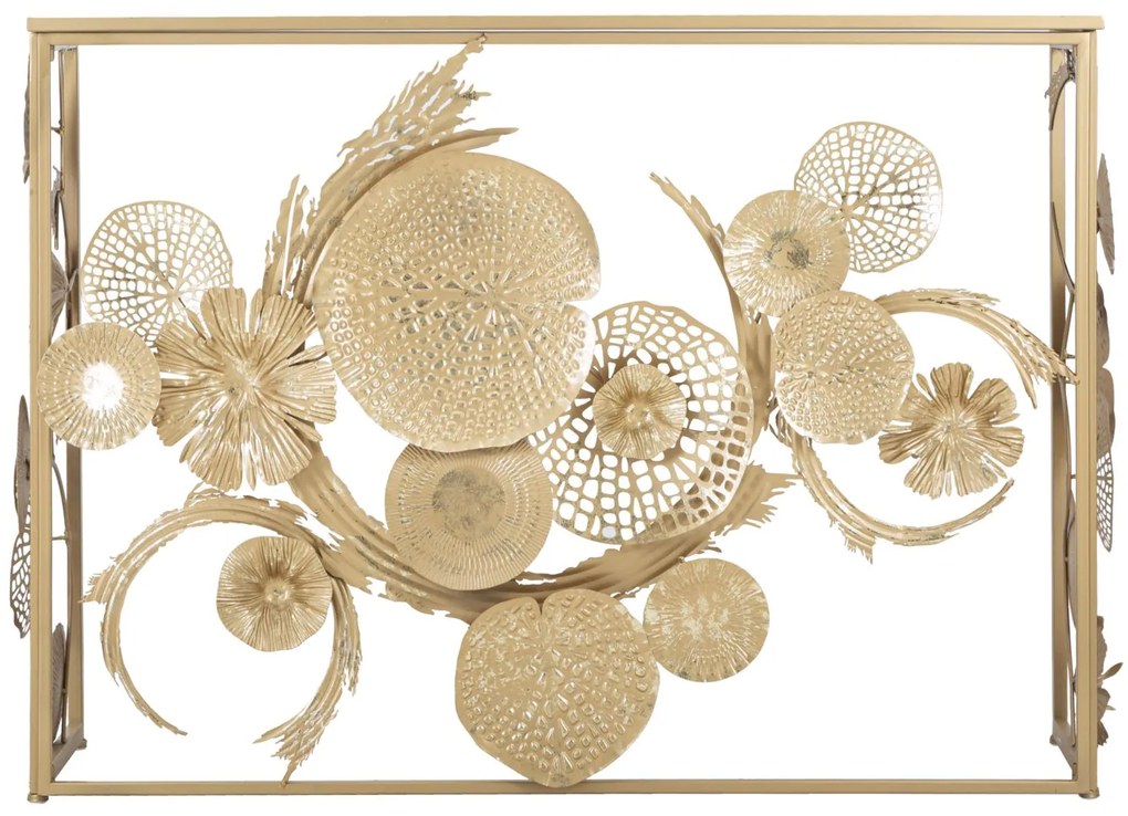 MESA CONSOLA GLAM UNIVERS 114X40,5X80 CM DOURADO