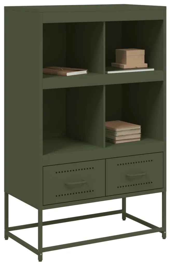 Móvel alto 68x39x111,5 cm aço verde azeitona