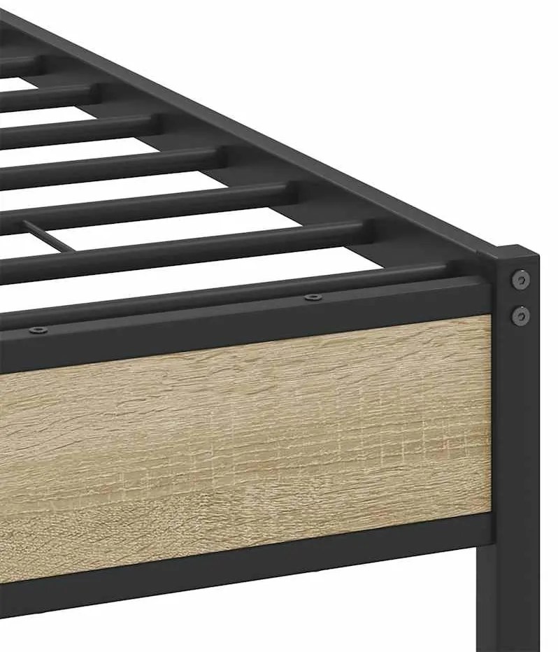 Estrutura cama s/ colchão derivados de madeira carvalho sonoma