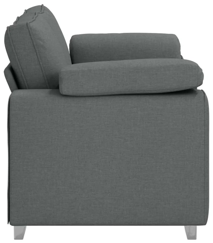 Sofá Loveseat Cinza Escuro, 120 cm Tecido